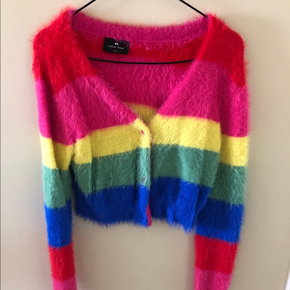 Lazy Oaf Rainbow Crop Sweater